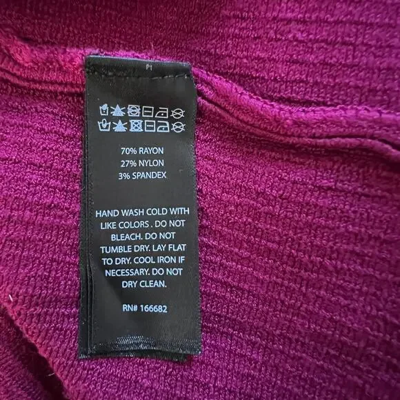 House of Harlow 1960 Sleeveless Ribbed Bodycon Mini Sweater Dress L Fuchsia Pink - Picture 6 of 8